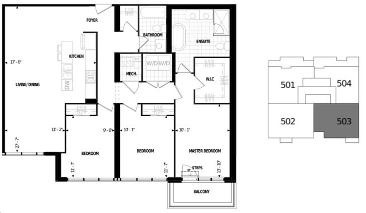 Three Bedroom Floor Plan