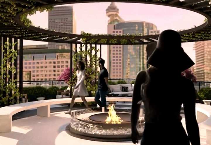 Natasha Residences - Outdoor Courtyard with Fireplace