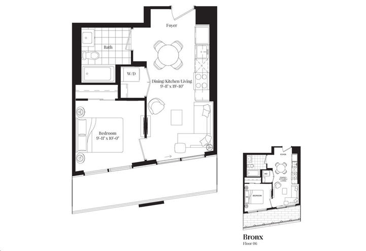 No 31 Condos One Bedroom Sample Floorplan