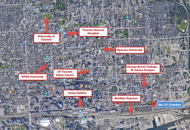 Surrounding Map Area of No 31 Condos