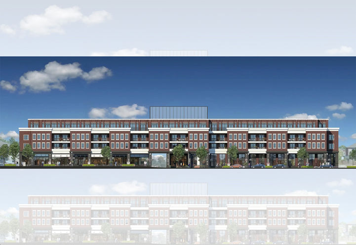 Noble Residences Street Level View of Building Exteriors