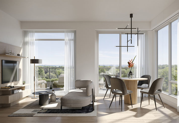 Northshore Condos - Suite Interiors Open Concept Living & Dining Space