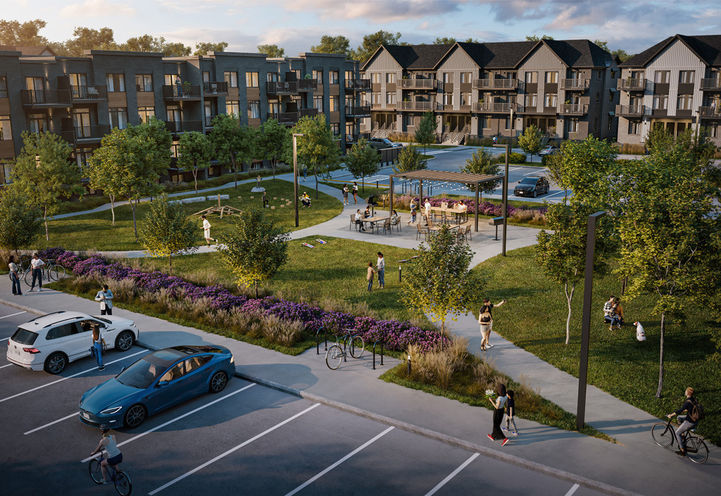 Northside Towns Community View Including Park Space