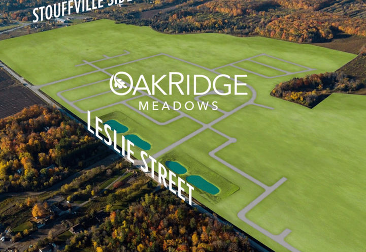 OakRidge Meadows Close Up Aerial View of Site Location