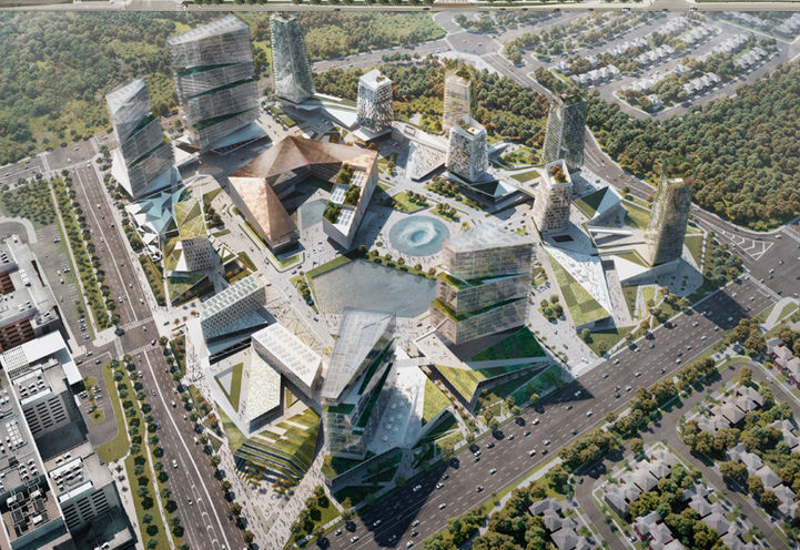 Oakville Green Condos Aerial View of Community