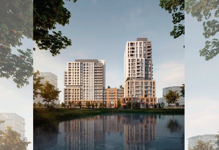Exterior View of Oakville Yards Condos