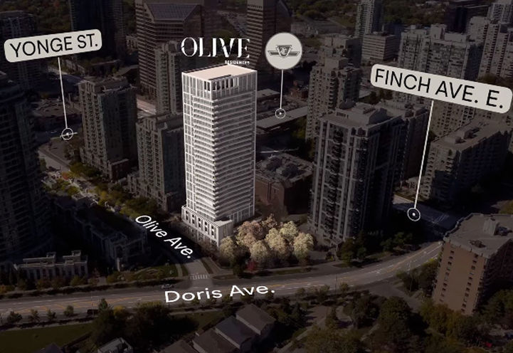 Olive Residences Aerial Intersection View of Tower