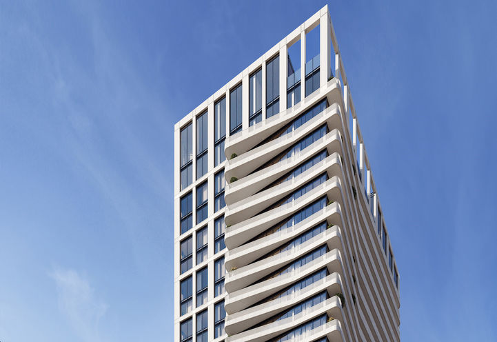 Olive Residences Close Up View of Upper Level Exteriors