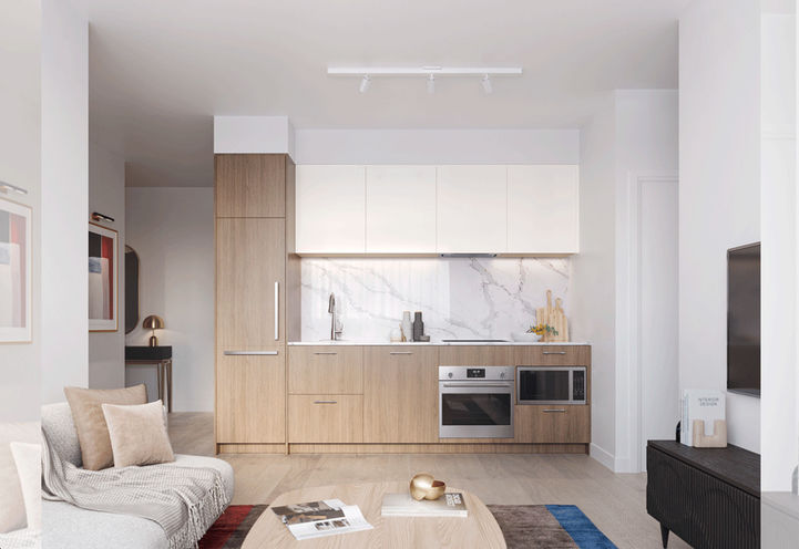 Olive Residences Kitchen & Living Space Interior View