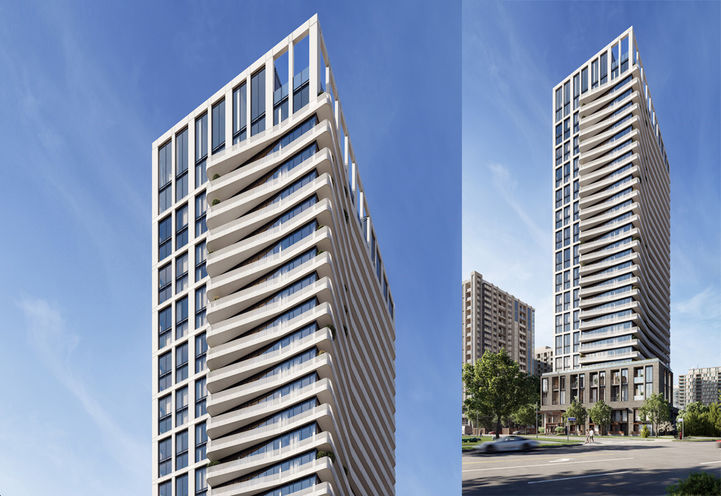 Olive Residences Split Screen Upper Levels and Tower Exteriors