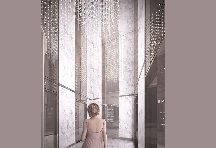 Lobby at the One Condos