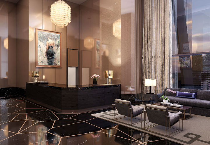 Lobby at the One Condos