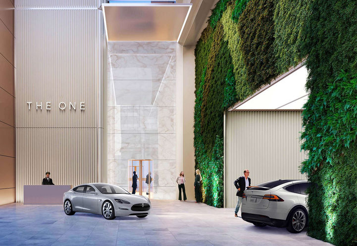 Parking Entrance for The One Condo Owners