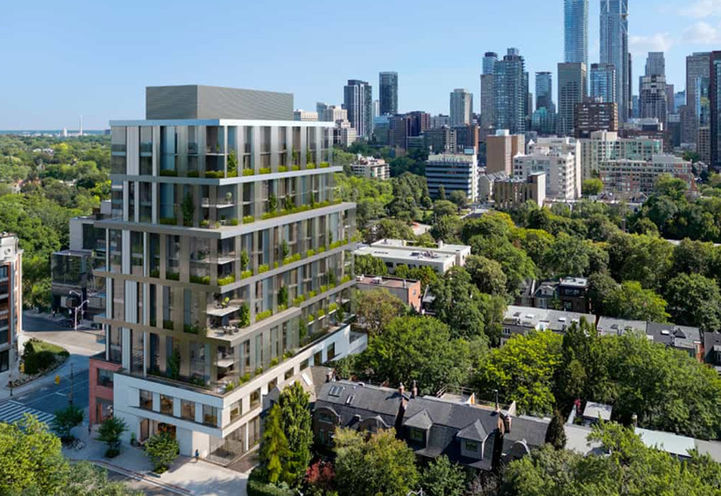 One Roxborough West Condos Building Exteriors City Skyline View
