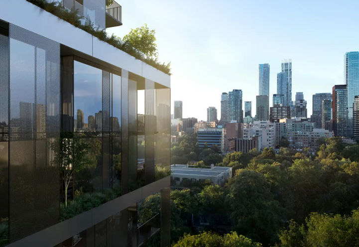 One Roxborough West Condos Jewel Box View with City Skyline