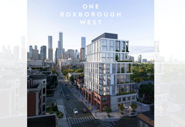 One Roxborough West Condos Skyline View of Building Exteriors