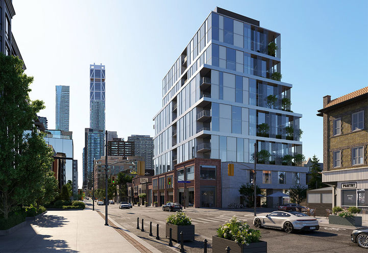 One Roxborough West Condos Streetscape View of Building Exteriors