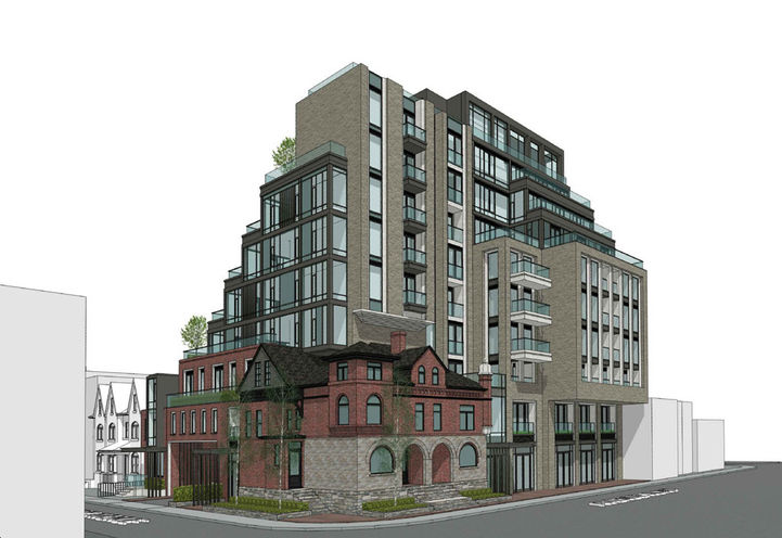 One Ten Avenue Road Condos Street Level View of Exteriors