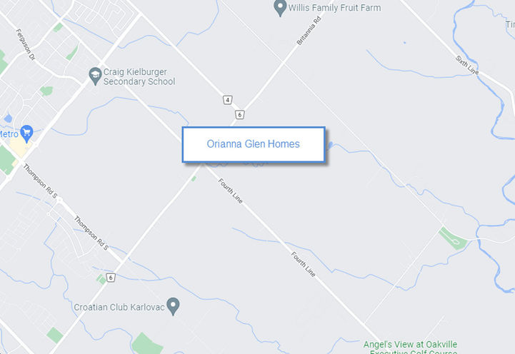 Orianna Glen Homes Map View of Project Location