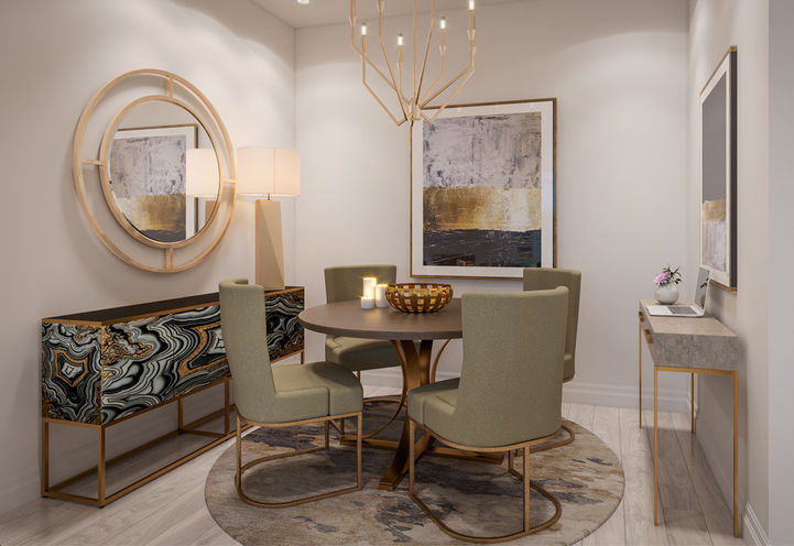 1 Bedroom Dining Interior of ORO at Edge Towers