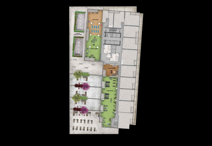 Lower Terrace Floorplan Amenity of Oro at Edge Towers