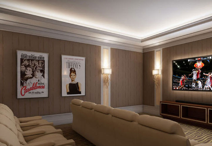 Media Lounge with Theatre at Oro at Edge Towers