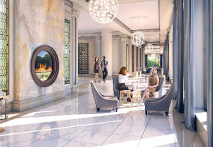 Oro at Edge Towers, Resident's Lobby Area with Seating