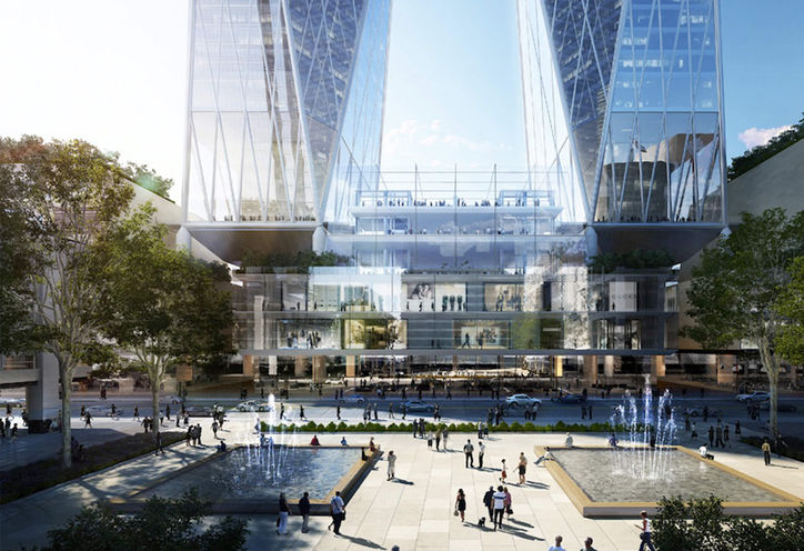 South View of Oxford Place, Front St & Simcoe St