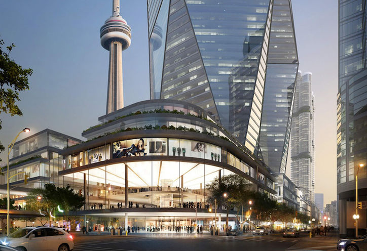 Southwest View of Oxford Place on Front St & Simcoe St