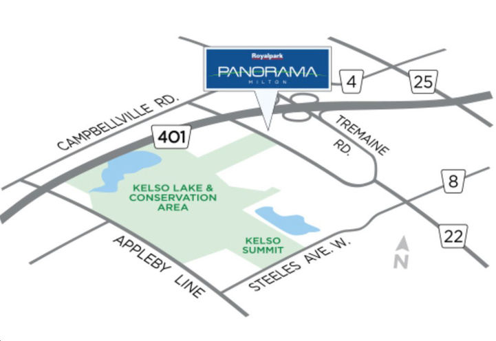 Panorama Homes Milton Map View of Project Location