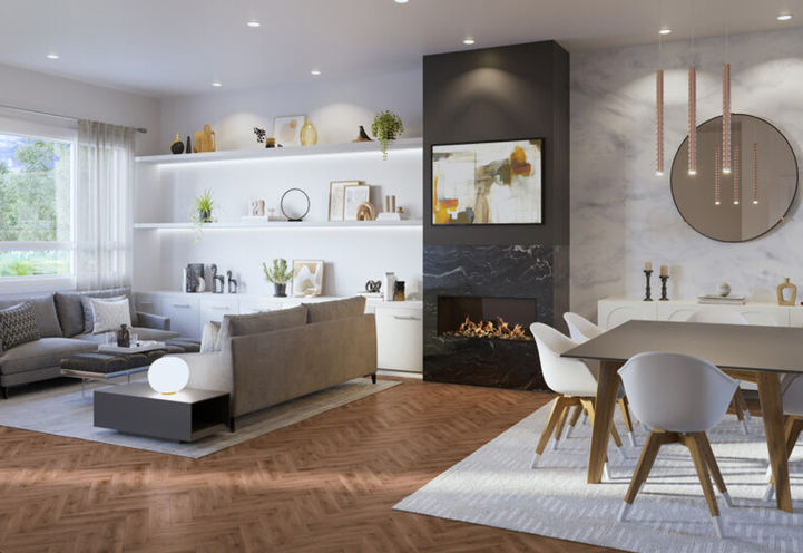 Panorama Homes Milton Mountain View Collection Living/Dining Room