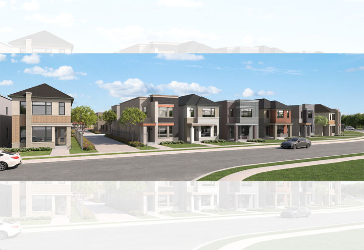 Panorama Homes Milton- Streetscape View of Natureview Collection Homes