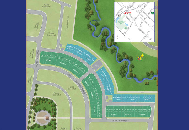 Panorama Homes Milton - Townhome Collection Site Plan