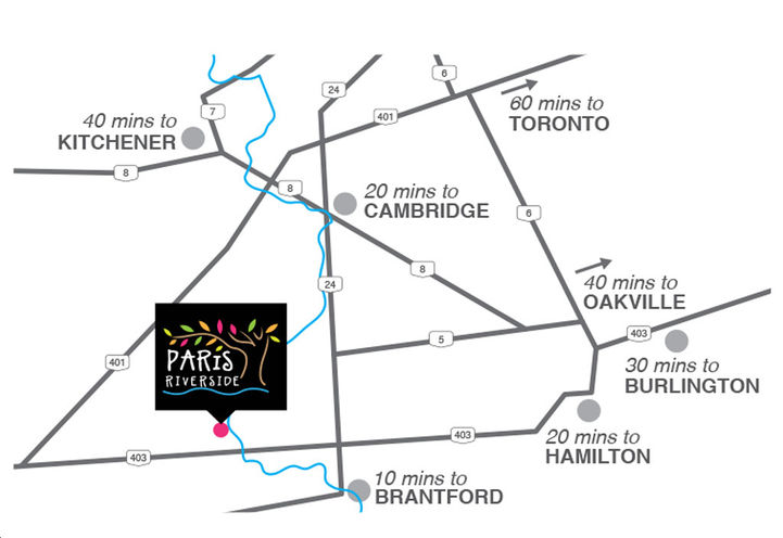 Paris Riverside Map View of Project Location