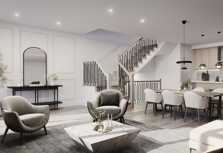 Park and Main Towns Back-to-Back Lower Level Interiors