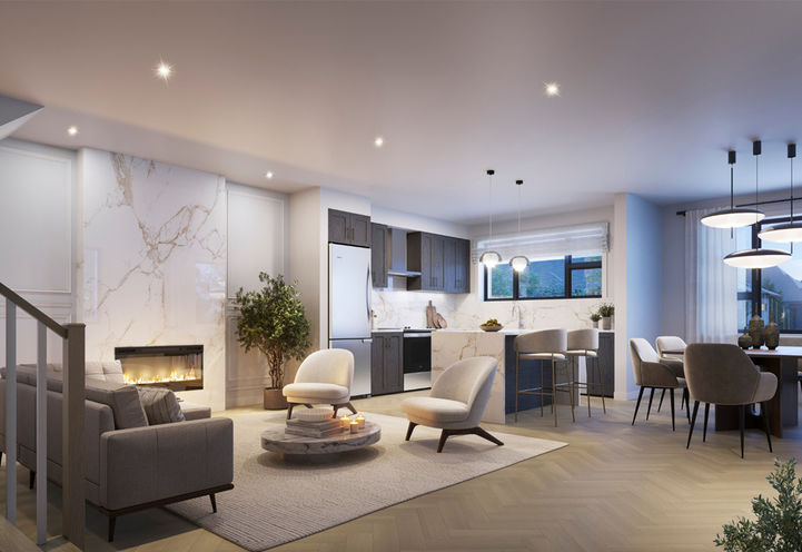 Park and Main Towns Back-to-Back Lower Level Living Space