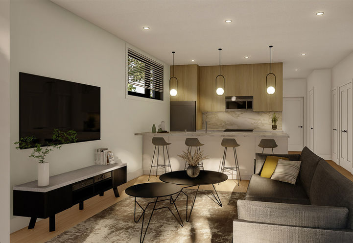 Parkside39 Towns Kitchen and Livingroom