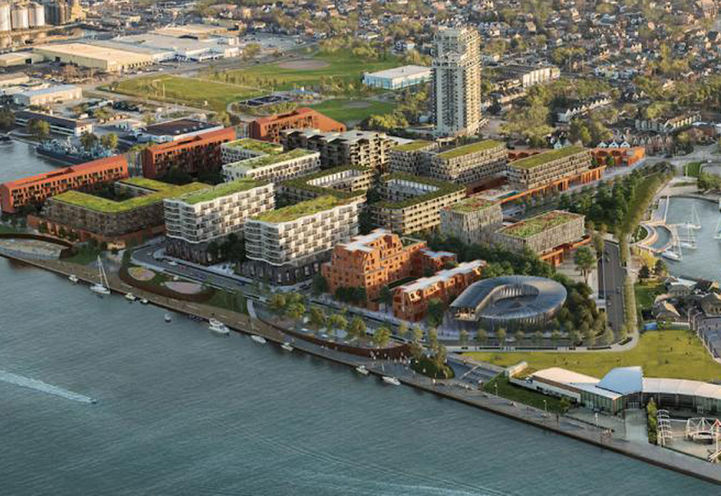 Birds-Eye View of Pier 8 Condos Hamilton