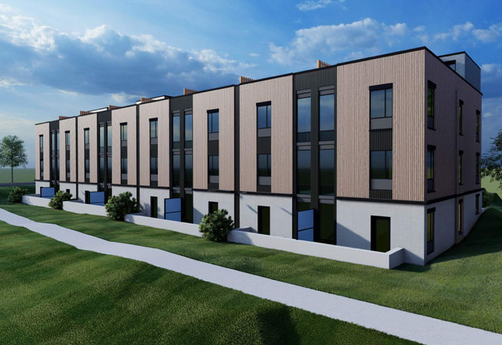 Pioneer Park Towns Exterior Rear View of Units