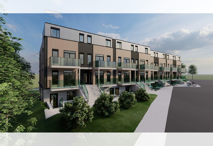 Pioneer Park Towns Exterior View of Stacked Towns