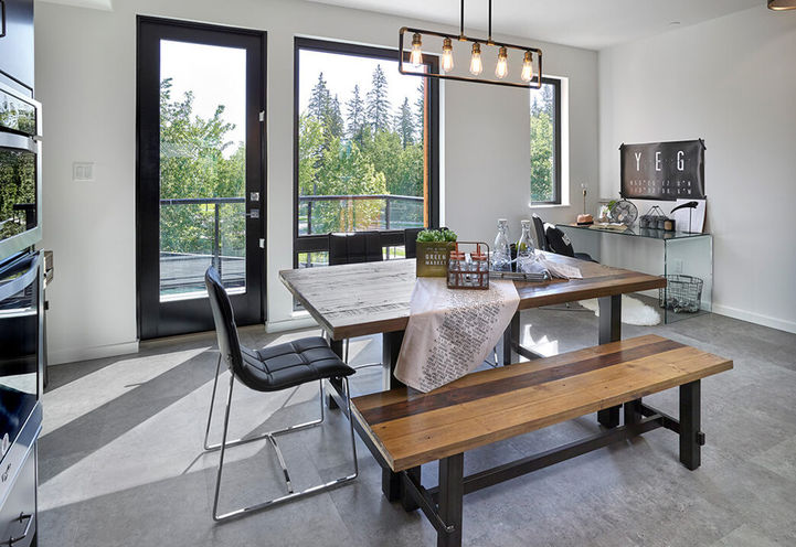 Pivot Towns Edmonton Kitchen with Eating Area