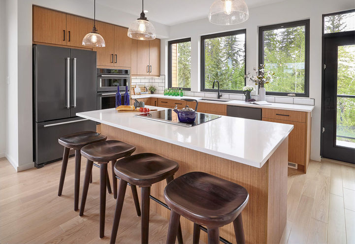 Pivot Towns Edmonton View of Kitchen with Island
