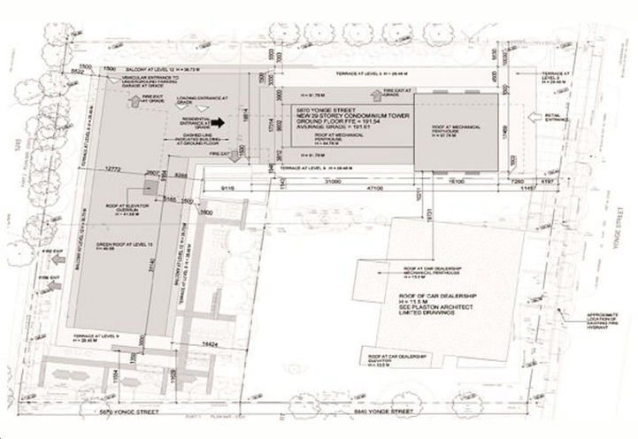 Aerial Map of Location for Plaza On Yonge Condos
