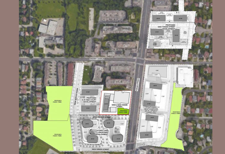 Aerial View of Plaza on Yonge Condos 2 Site
