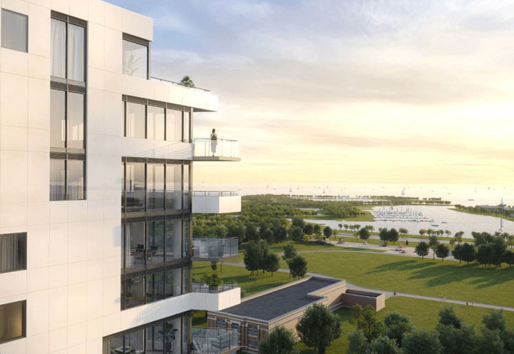 QA Condos, Aerial Lakeview from Penthouse Level