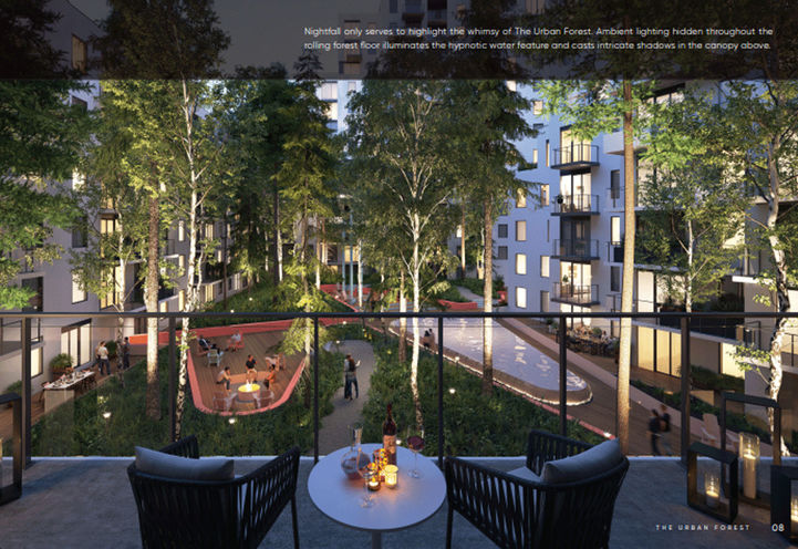 QA Condos, Cottage Collection Terrace with a Water Feature View