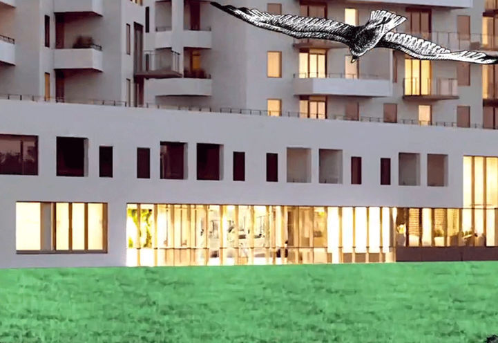 QA Condos Exterior Lower Levels and Green Space