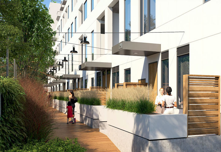 QA Condos Exterior View of Townhouse Units