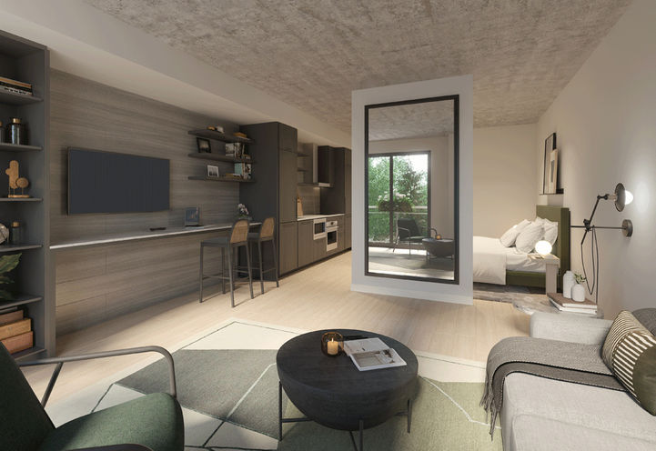 QA Condos,  One Bedroom Loft Suite Interior