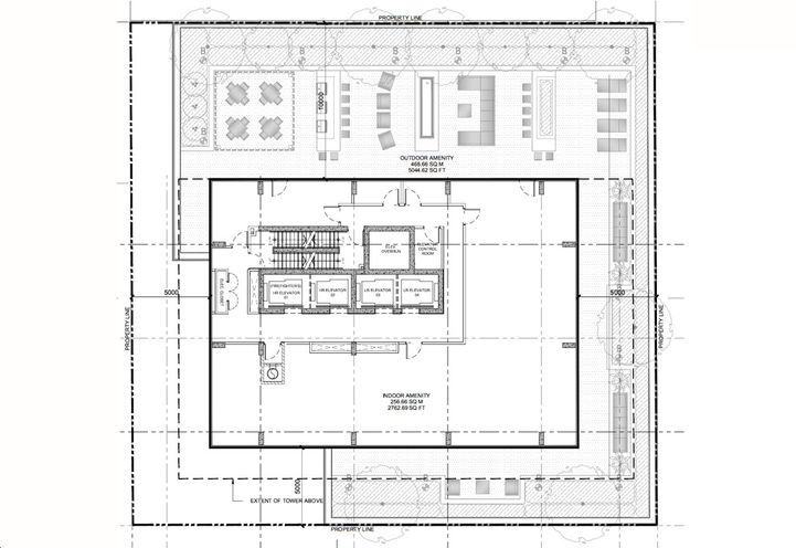 7th Floor Amenity Keyplate for Queen Church Condos